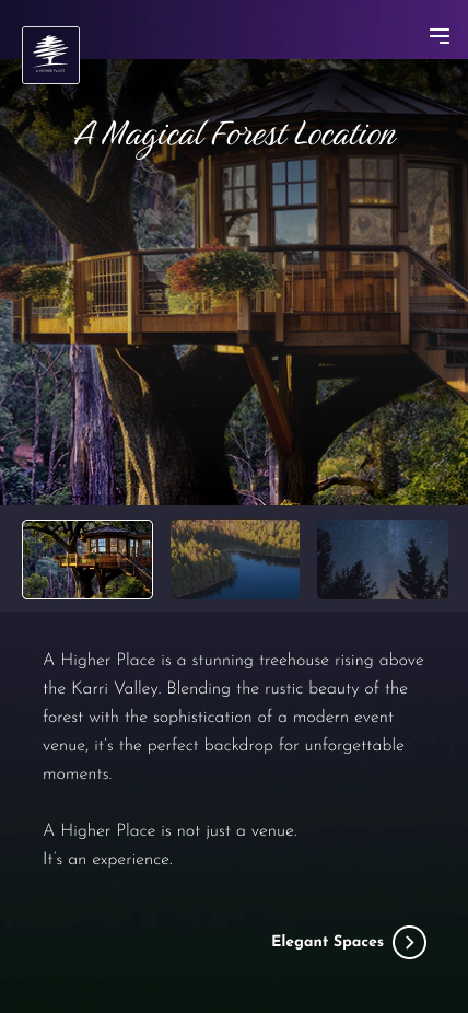 A Higher Place mobile mockup